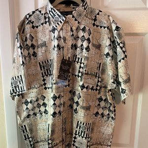 Men's Oscar de la Renta Short sleeve button down